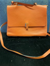 Orange Faux Leather Purse