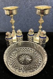 Boudoir Bundle Pewter Candle Holder Scent Bottles Ring Holder