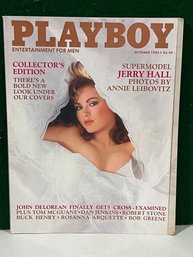 1985 October Playboy Magazine - Super Model Jerry Hall Collector's Edition
