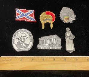 Six Refrigerator Magnets Bits Of History