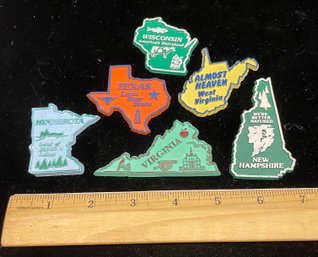 Six Refrigerator Magnets US States