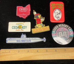 Six Refrigerator Magnets Carol Channing Mohawk Trail USS Nautilus