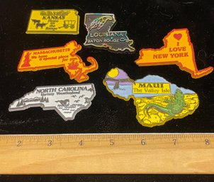 Six Refrigerator Magnets Maui Kansas North Carolina