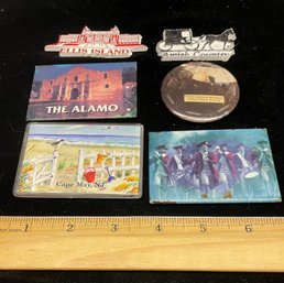 Six Refrigerator Magnets Alamo Amish Ellis Island