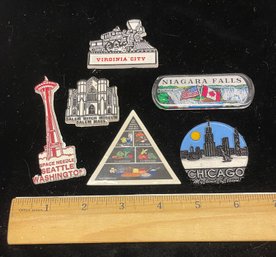 Six Refrigerator Magnets Space Needle Salem Witch Museum Virginia City