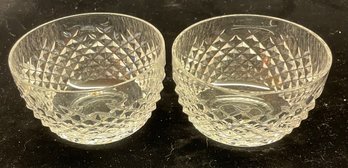 Pair Of Small Crystal Bowls ... They Ring Beautiful Music!