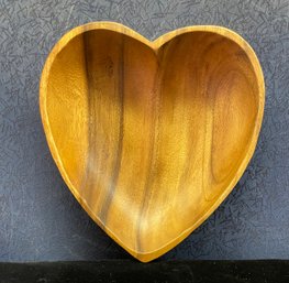 Wooden Heart Shaped Bowl