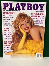 1995 March Playboy Magazine - Amber Smith W/Centerfold Stacy Sanches