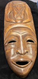 Large Wood Wall Hanging Face Mask