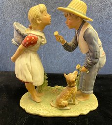 Gorham Norman Rockwell Figurine Spring Beguiling Buttercup