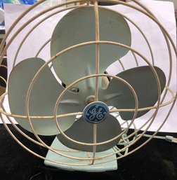 Vintage General Electric Metal Oscillating Desk Fan