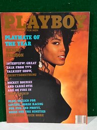 1990 June Playboy Magazine - Renee Tenison Cover - Bonnie Marino Centerfold
