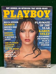 1985 May Playboy Magazine - Playmate Kathy Shower - POTY Karen Valez