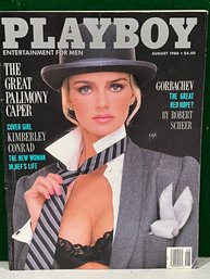 1988 August Playboy Magazine - KIMBERLEY CONRAD (Playmate HELLE MICHAELSEN)