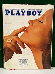 1972 February Playboy Magazine - P. J. Lansing - Vargas Girl