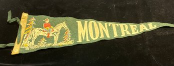 Montreal Canada Felt Banner Featuring Mounty