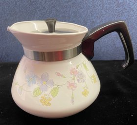 Corning Ware Tea Pot Pastel Floral Design 1185