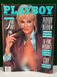 1987 March Playboy Magazine - Janet Jones With Centerfold