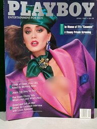 1987 April Playboy Magazine - Cover: Ava Fabian Playmate: Anna Clark