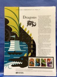 NEW American Commemorative Panels Stamps - Dragons   P41418