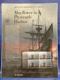 NEW American Commemorative Panels Stamps - Mayflower In Plymouth Harbor P41320