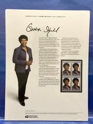 NEW American Commemorative Panels Stamps - Gwen Ifill  P40220