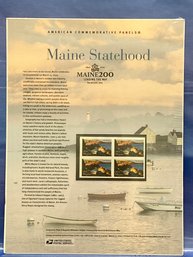 NEW American Commemorative Panels Stamps - Maine Statehood  P40420