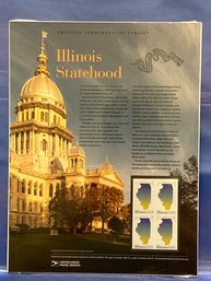 NEW American Commemorative Panels Stamps - Illinois Statehood  P40418