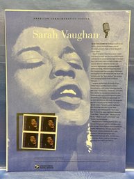 NEW American Commemorative Panels Stamps - Sarah Vaughan  P40316