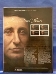 NEW American Commemorative Panels Stamps - Henry David Thoreau  P40717