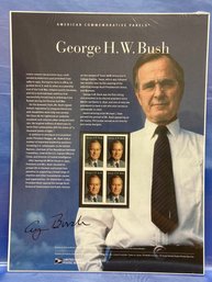 NEW American Commemorative Panels Stamps - George H W Bush  P41119