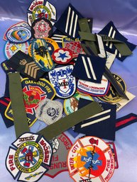 50 Patches! Military And Civilian Type. Scouts, Parks, Army, Marines, Navy, Used And New, Vintage And Modern.