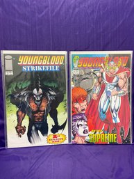 Image -lot Of 2 -  Issues #1, 3 - Youngblood- Both Are Bagged And Boarded