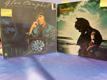 2 Glen Campbell Lp Southern Nights & Galveston Record Vinyl Album