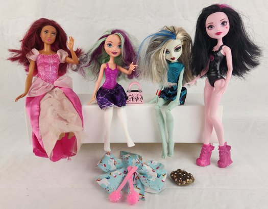 Lot Of Barbie And Monster High Dolls