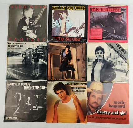 Lot Of Bruce  Springsteen, Billy Squier,  Gary Bonds 7' Vinyl LP Records