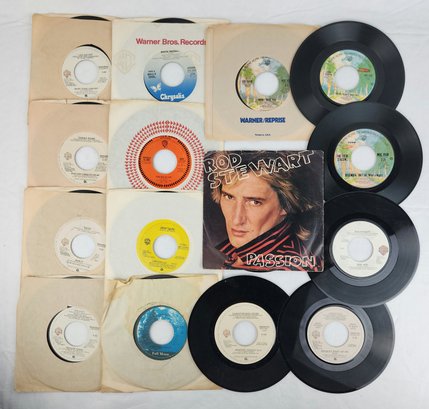 Lot Of  Vintage Warner Brothers Records Artists 7' Vinyl LP Records #9