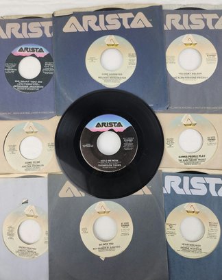 Lot Of Vintage Arista Records Artists 7' Vinyl LP Records