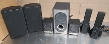 Altec Lansing PC Speakers And Pair Of Mission Bookshelf Speakers