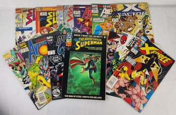 Lot Of Comic Books (Avengers, Silver Surfer, Superman, X-Factor, X-Force)