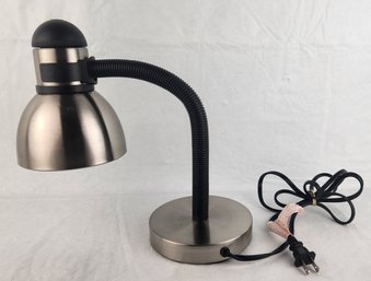 Brushed Steel Desk Lamp (Tested & Working)