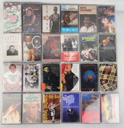 Lot Of 24 Assorted Music Cassette Tapes (Barbra Streisand, Bette Midler, The O'jays, Fats Domino)