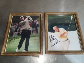 Pair Of 8'x10' Golf Pro Signed Photos