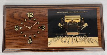 Vintage Snap-on Tools Wood Clock - About 23'x11'