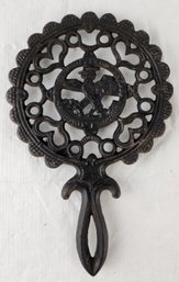 Vintage Cast Iron Trivet - Farmer / Pilgrim Themed - J.z.h. 1952