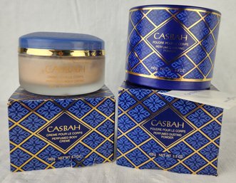 Set Of Casbah 6.7oz Perfumed Body Cream And 3.5oz Dusting Powder