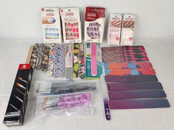 Nail Art Set (Tips, Filers, Brushes)