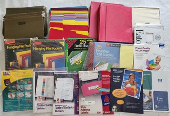 Lot Of Stationary And Filing/office Supplies