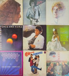 Set Of 9 Vinyl LP Records - Michael Jackson, Barry Manilow, The Monkeys, America