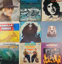 Set Of 9 Vinyl LP Records - Bob Dylan, Joe Cocker, The Ventures